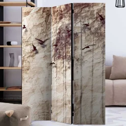 Kinder Wohnen Bedruckter Paravent mit Vögel Bäume Motiv - Estoron