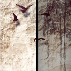 Kinder Wohnen Bedruckter Paravent mit Vögel Bäume Motiv - Estoron