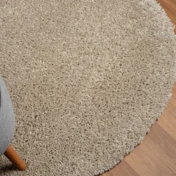 Wohnen Teppiche*Beigefarbener Teppich in Rund 150 cm - Excellence