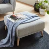 Wohnen Barhocker|Sessel & Hocker*Beistellhocker aus Strukturstoff Grau - Lyanez