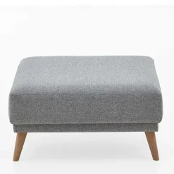 Wohnen Barhocker|Sessel & Hocker*Beistellhocker aus Strukturstoff Grau - Lyanez