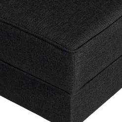 Wohnen Beistellhocker aus Webstoff in Dunkelgrau - Materra