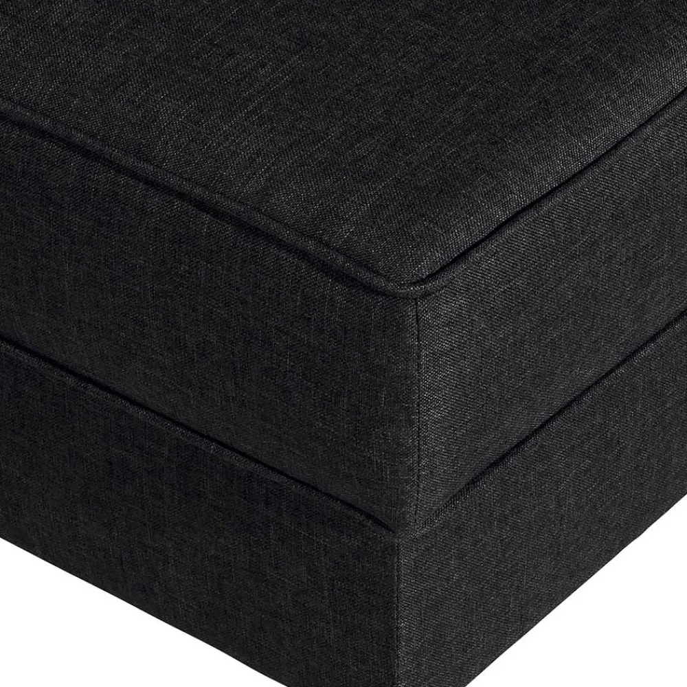 Wohnen Beistellhocker aus Webstoff in Dunkelgrau - Materra