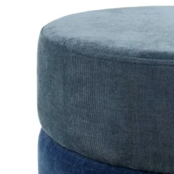 Wohnen Barhocker|Sessel & Hocker*Beistellhocker in Blautönen und Gold - Vadrus