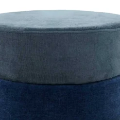 Wohnen Barhocker|Sessel & Hocker*Beistellhocker in Blautönen und Gold - Vadrus