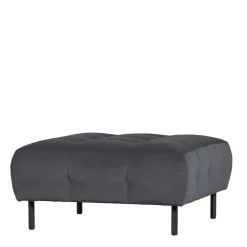 Wohnen Beistellhocker in Dunkelgrau Samtbezug - Pingdong