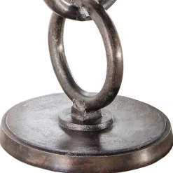 Wohnen Beistelltisch auf Säulengestell in Ketten Optik - Glamoura