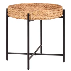 Wohnen Rattanmöbel*Beistelltisch aus Geflecht Wasserhyazinthe - Ofmany