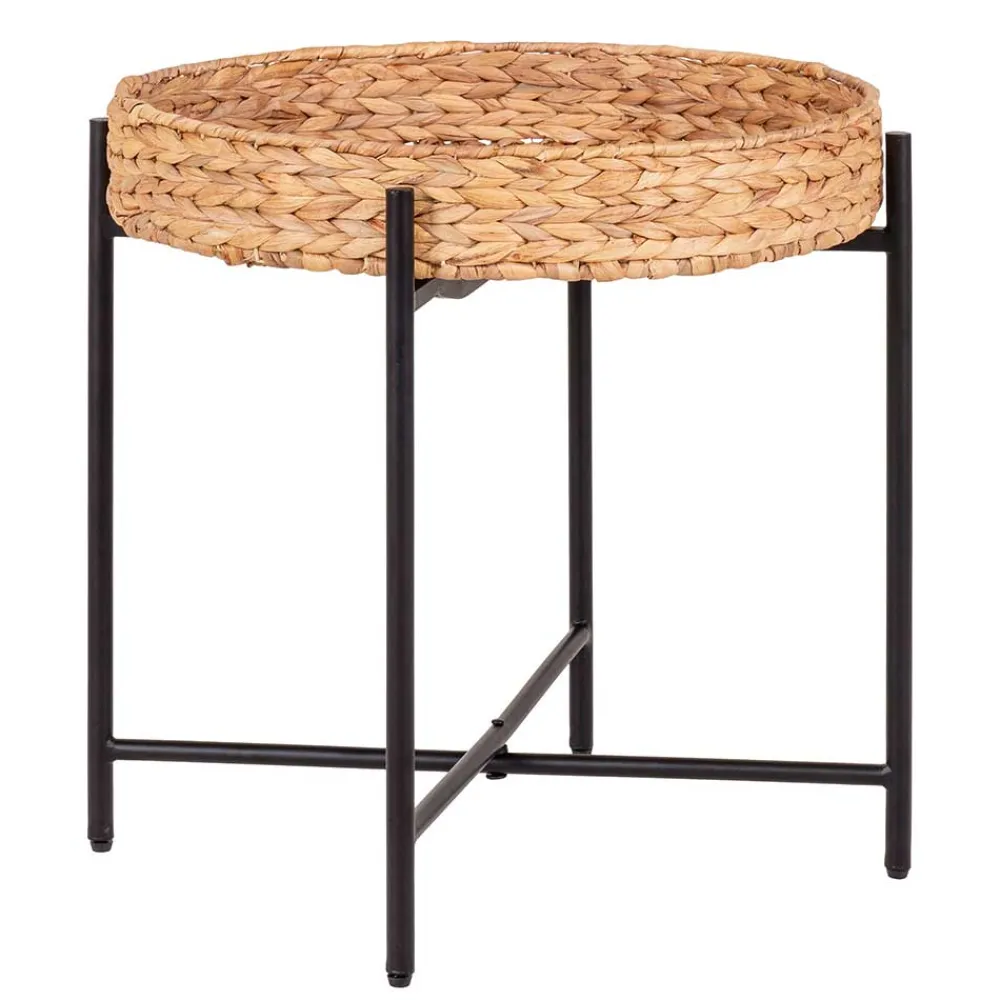 Wohnen Rattanmöbel*Beistelltisch aus Geflecht Wasserhyazinthe - Ofmany