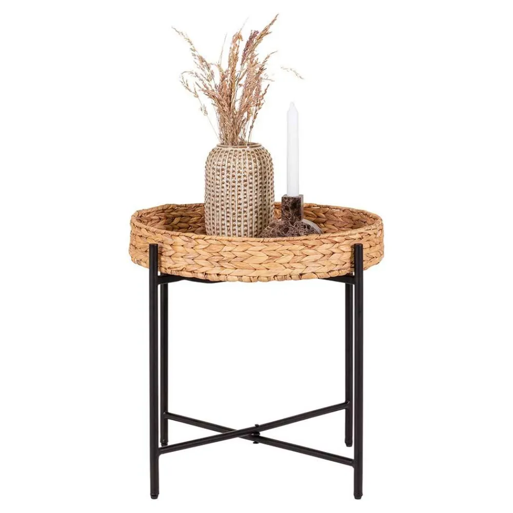 Wohnen Rattanmöbel*Beistelltisch aus Geflecht Wasserhyazinthe - Ofmany