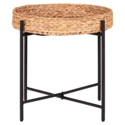 Wohnen Rattanmöbel*Beistelltisch aus Geflecht Wasserhyazinthe - Ofmany