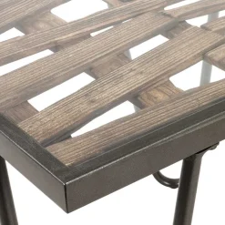 Wohnen Designermöbel*Beistelltisch aus Glas & Holz & Stahl - Zilandra