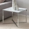 Wohnen Couchtisch|Retro Möbel*Beistelltisch aus Glas in Marmoroptik - Annike