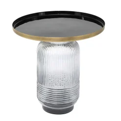 Wohnen Retro Möbel*Beistelltisch aus Metall mit Emaille - Amyl