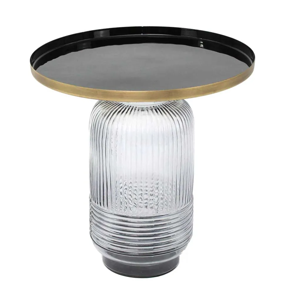 Wohnen Retro Möbel*Beistelltisch aus Metall mit Emaille - Amyl