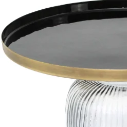 Wohnen Retro Möbel*Beistelltisch aus Metall mit Emaille - Amyl