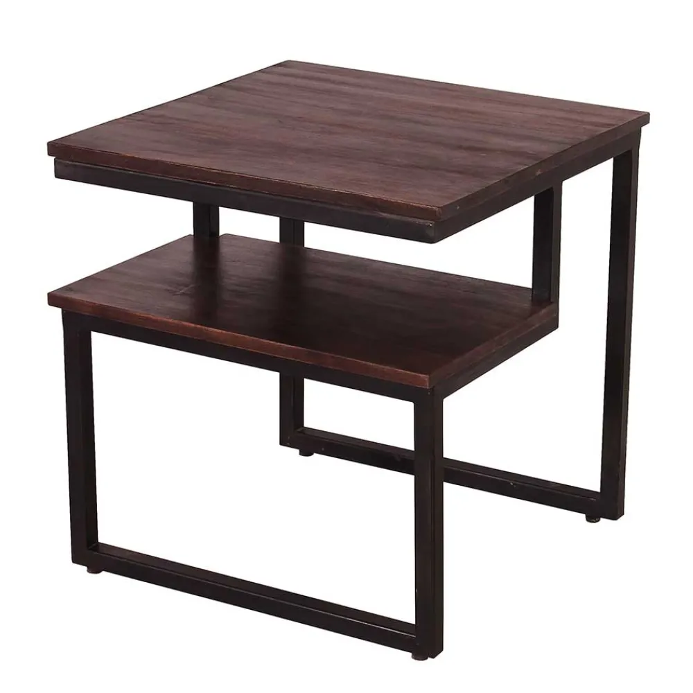 Wohnen Kolonialmöbel*Beistelltisch aus Teak Recyclingholz - Solapura