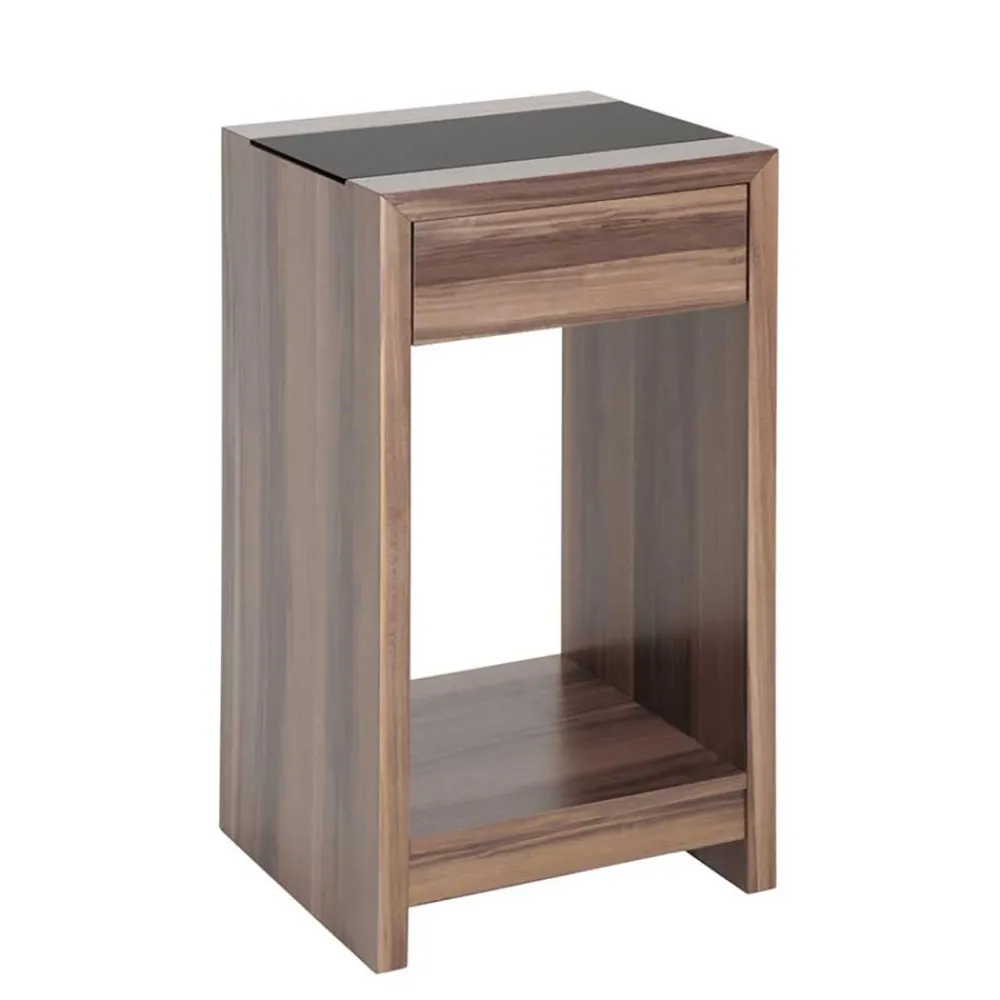 Wohnen Beistelltisch Belmin in Nussbaum Dekor