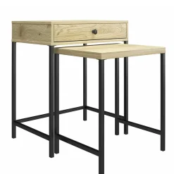 Wohnen Beistelltisch Duo in Eiche Optik - Almaron (zweiteilig)