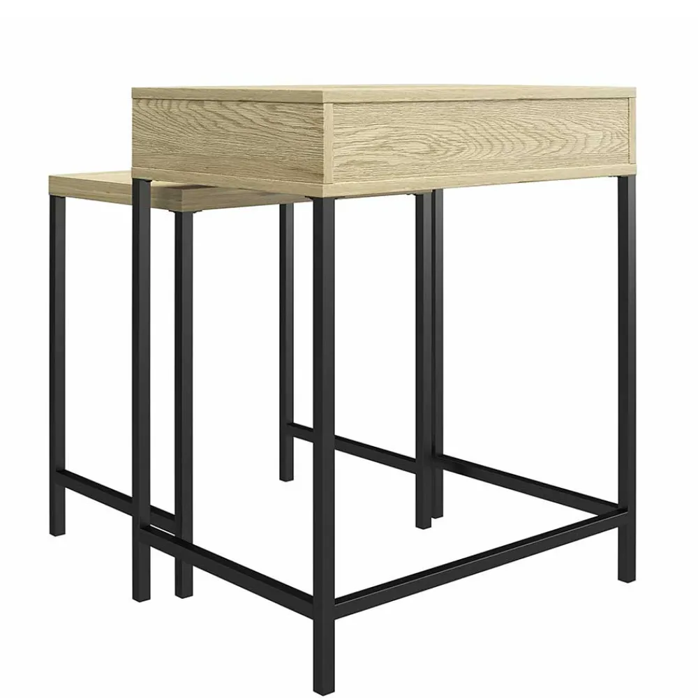 Wohnen Beistelltisch Duo in Eiche Optik - Almaron (zweiteilig)