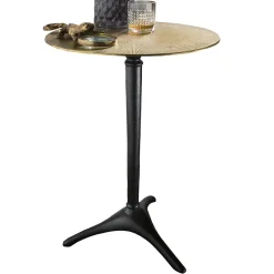 Wohnen Beistelltisch in Altgold & Schwarz - Gomeria