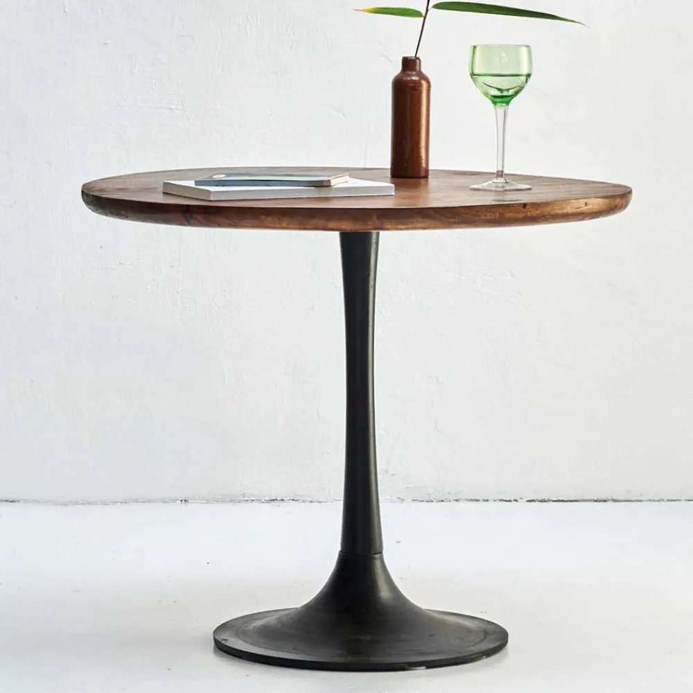 Wohnen Beistelltisch in Rund mit Trompetenfuß - Offia