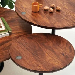 Wohnen Beistelltisch in Rund mit Trompetenfuß - Offia