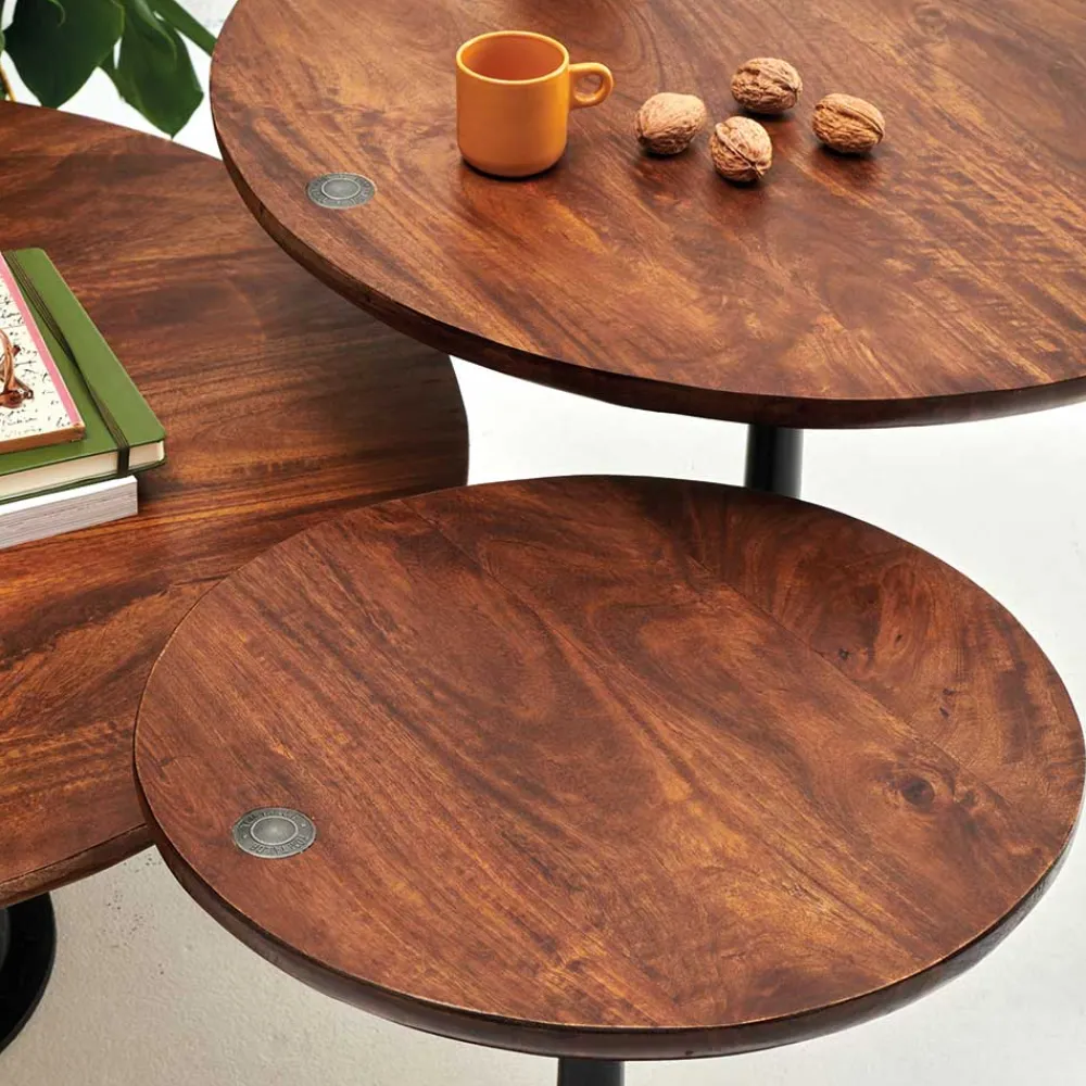 Wohnen Beistelltisch in Rund mit Trompetenfuß - Offia