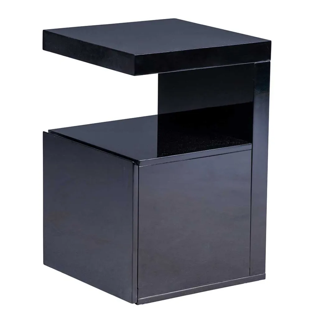 Wohnen Beistelltisch mit Auszug in Schwarz - Andasenia