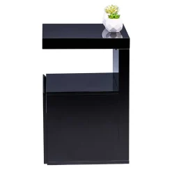 Wohnen Beistelltisch mit Auszug in Schwarz - Andasenia