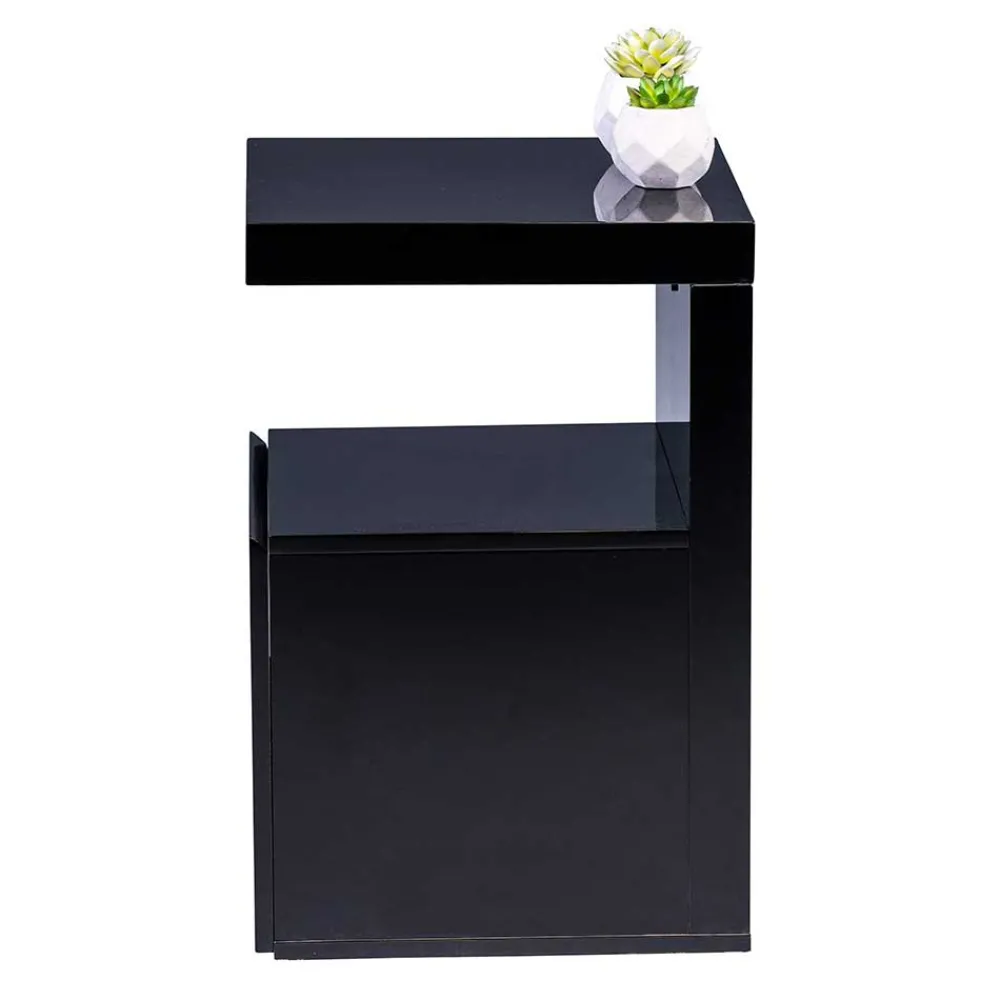 Wohnen Beistelltisch mit Auszug in Schwarz - Andasenia