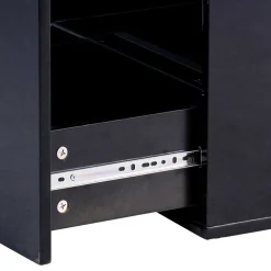 Wohnen Beistelltisch mit Auszug in Schwarz - Andasenia