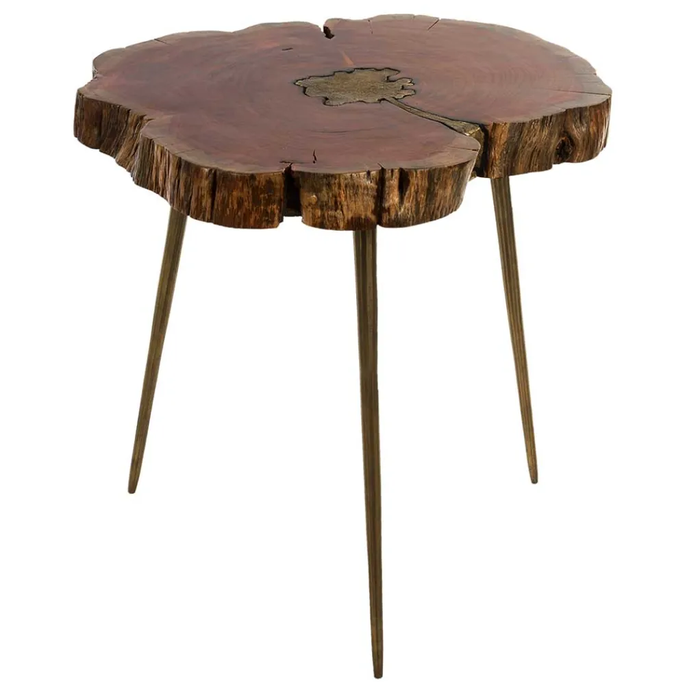 Wohnen Designermöbel|Telefontische*Beistelltisch mit Baumscheibe Platte - Sibyella