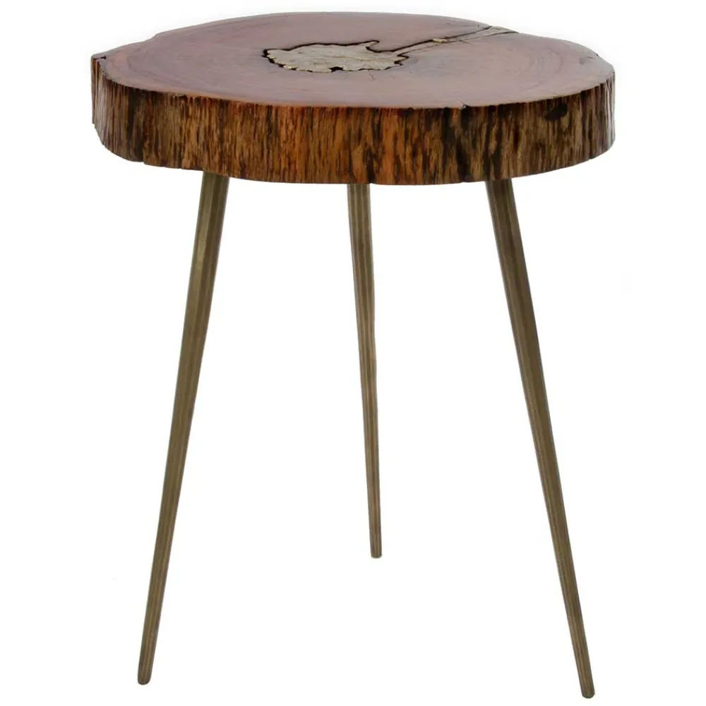 Wohnen Designermöbel|Telefontische*Beistelltisch mit Baumscheibe Platte - Sibyella