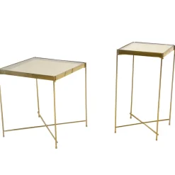 Wohnen Telefontische*Beistelltisch mit Glasplatte quadratisch - Ponimo