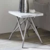 Wohnen Telefontische*Beistelltisch mit Marmorplatte Weiß Grau - Montao