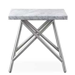 Wohnen Telefontische*Beistelltisch mit Marmorplatte Weiß Grau - Montao