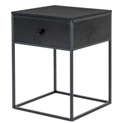 Wohnen Telefontische*Beistelltisch mit Schublade in Schwarz - Esbessa