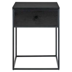 Wohnen Telefontische*Beistelltisch mit Schublade in Schwarz - Esbessa
