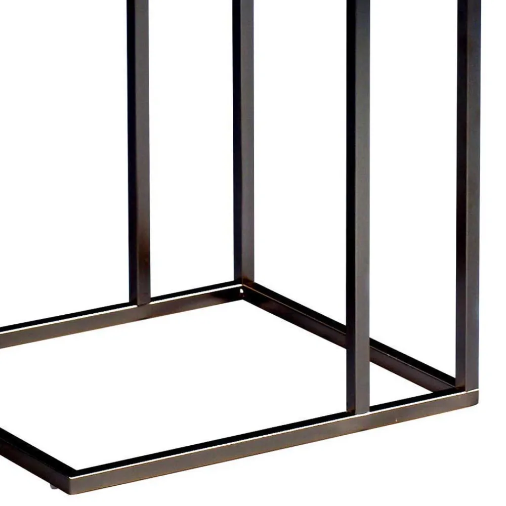 Wohnen Massivholzmöbel|Küchentische*Beistelltisch mit Wildeiche geölt Tanja & Metall Schwarz lackiert