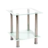 Wohnen Beistelltisch mit zwei Glasplatten 40x46x40 cm - Ubinus
