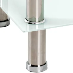 Wohnen Beistelltisch mit zwei Glasplatten 40x46x40 cm - Ubinus