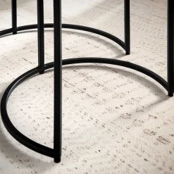 Wohnen Beistelltisch Trio in Gold - Simorica (dreiteilig)