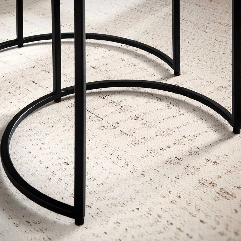 Wohnen Beistelltisch Trio in Gold - Simorica (dreiteilig)