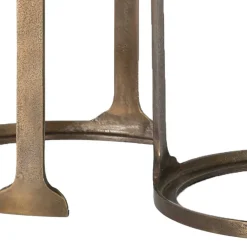 Wohnen Telefontische*Beistelltisch Trio mit Marmorplatten - Manoja (dreiteilig)