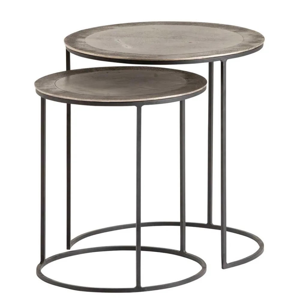 Wohnen Küchentische|Esszimmertische*Beistelltische in Nickel Antik - Robot (zweiteilig)