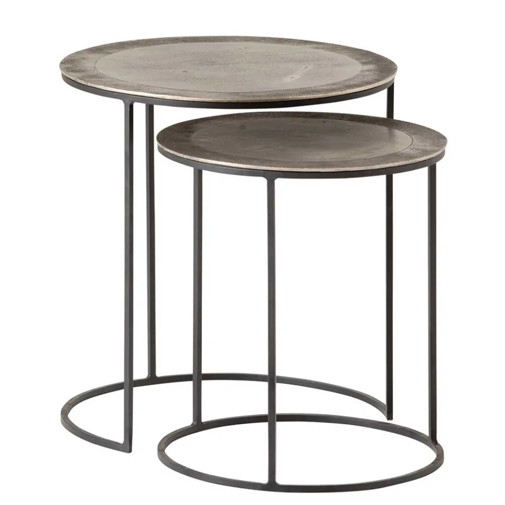 Wohnen Küchentische|Esszimmertische*Beistelltische in Nickel Antik - Robot (zweiteilig)