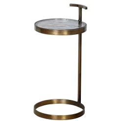 Wohnen Telefontische*Beistelltische mit Strukturglasplatte - Shearme (zweiteilig)