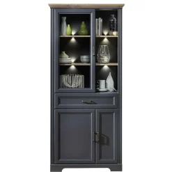 Wohnen Beleuchtete TV Wohnwand Landhaus - Thumbs (vierteilig)