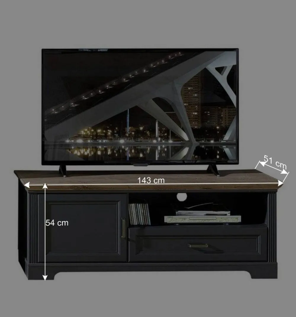 Wohnen Beleuchtete TV Wohnwand Landhaus - Thumbs (vierteilig)